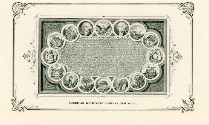 American Bank Note Company Advertising Card | 1840 | Reverse