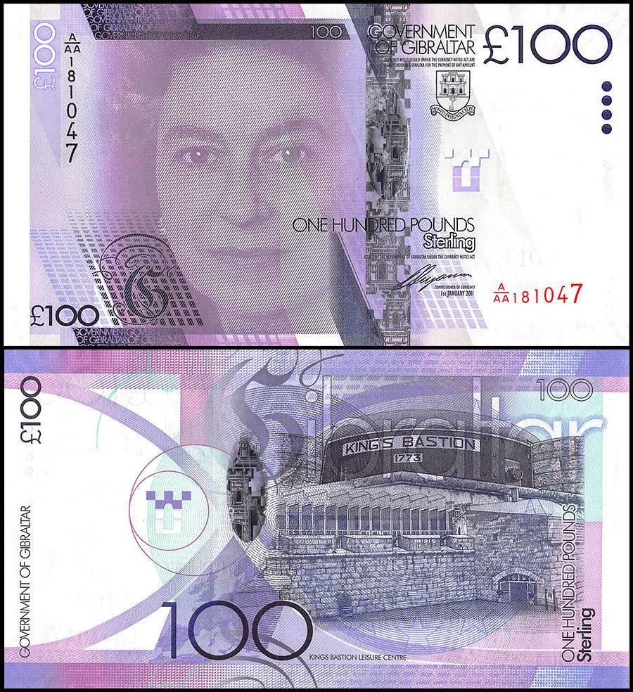 Gibraltar 100 Pounds | Paper Banknote