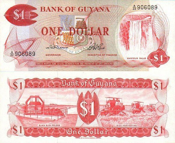 Guyanese 1 Dollar | 1966 | P-21a.2 |