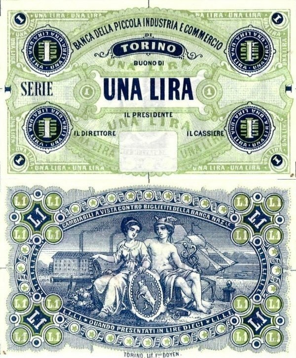 Italy 1 Lira Banknote | 1864 |