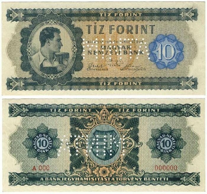 Hungary 10 Forint | 1946 | P-159s1 |