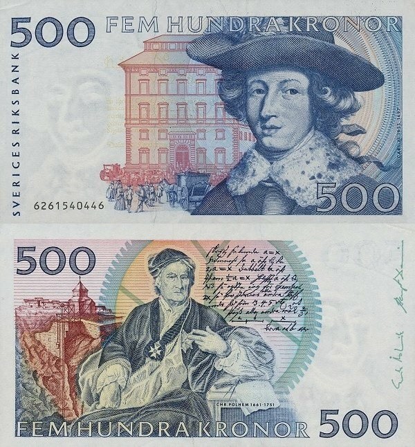 Sweden 500 Kronor, 1986