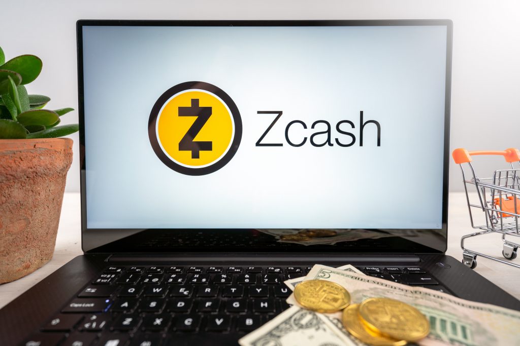 Computer Featuring Zcash Logo
