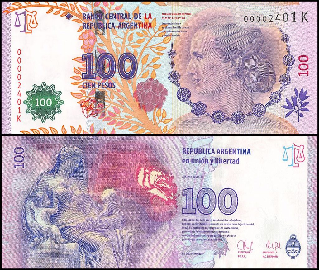 Argentina 100 Pesos Banknote | 2012 ND | Ft. Eva Peron