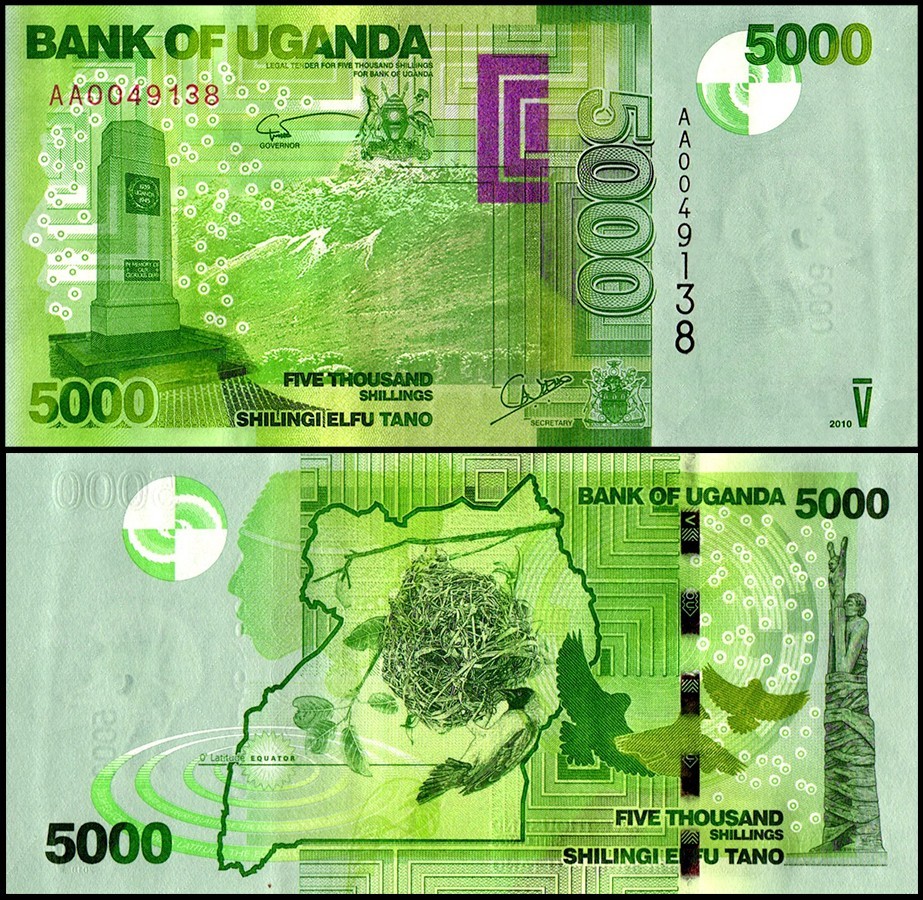 UGANDA 1000 1,000 SHILLINGS 2013 P 49 UNC 