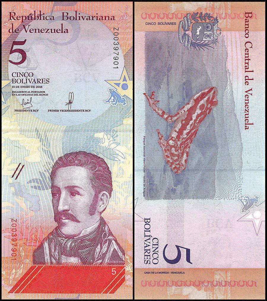 5 x Venezuela 20,000 aUNC Banknote // Currency 2017 Bolivares P-NEW 20000