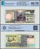 Egypt 20 Pounds Banknote, 2012, P-65h.1, UNC, TAP 60-70 Authenticated