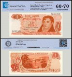 Argentina 1 Peso Banknote, 1974 ND, P-293, UNC, TAP 60-70 Authenticated