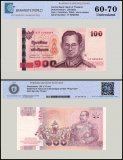 Thailand 100 Baht Banknote, 2004, P-114a.9, UNC, TAP 60-70 Authenticated