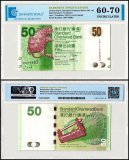 Hong Kong - Standard Chartered Bank 50 Dollars Banknote, 2014, P-298d, UNC, TAP 60-70 Authenticated