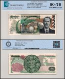 Mexico 10,000 Pesos Banknote, 1991, P-90d.5, UNC, Series PU, TAP 60-70 Authenticated