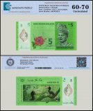Malaysia 5 Ringgit Banknote, 2012 ND, P-52a, UNC, Polymer, TAP 60-70 Authenticated