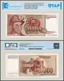 Yugoslavia 20,000 Dinara Banknote, 1987, P-95, Used, TAP Authenticated