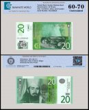 Serbia 20 Dinara Banknote, 2013, P-55b, UNC, TAP 60-70 Authenticated