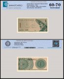 Indonesia 1 Sen Banknote, 1964, P-90, UNC, TAP 60-70 Authenticated