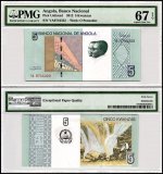Angola 5 Kwanzas Banknote, 2012, P-151A, PMG 67