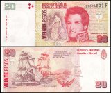 Argentina 20 Pesos Banknote, 2003 ND, P-355c, UNC, Series F