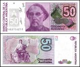 Argentina 50 Australes Banknote, 1986-1989 ND, P-326b.3, UNC