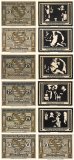 Auerbach 50-75 Pfennig 6 Pieces Notgeld Set, 1921, Mehl #53, UNC