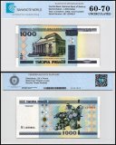 Belarus 1,000 Rublei Banknote, 2000 (2011 ND), P-28b, UNC, TAP 60-70 Authenticated