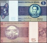 Brazil 5 Cruzeiros Banknote, 1970-1979 ND, P-192, Used