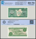 Burundi 10 Francs Banknote, 2005, P-33e.1, UNC, TAP 60-70 Authenticated