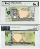 Bahrain 10 Dinars Banknote, L.2006 (2016-2018 ND), P-33, PMG 67