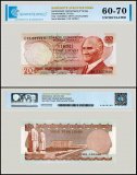 Turkey 20 Lira Banknote, L.1970 (1974 ND), P-187a.1, UNC, Prefix C, TAP 60-70 Authenticated