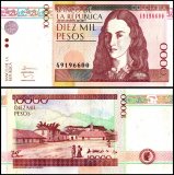 Colombia 10,000 Pesos Banknote, 2011, P-453n.4, UNC