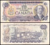 Canada 10 Dollars Banknote, 1971, P-88d, Used
