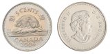 Canada 5 Cents Coin, 2006, KM #491b, Mint, Beaver, Queen Elizabeth II