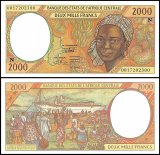 Central African States - Equatorial Guinea 2,000 Francs Banknote, 2000, P-503Ng, UNC