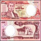 Colombia 100 Pesos Oro Banknote, 1990, P-426e.1, UNC