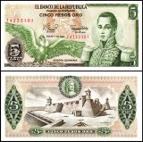 Colombia 5 Pesos Oro Banknote, 1980, P-406f.3, UNC