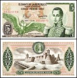 Colombia 5 Pesos Oro Banknote, 1981, P-406f.4, UNC
