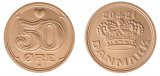 Denmark 50 Ore Coin, 2021, KM #866, Mint, Crown, Royal Mint