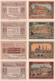Ditfurt 10-75 Pfennig 4 Pieces Notgeld Set, 1921, Mehl #275.1, UNC