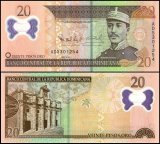 Dominican Republic 20 Pesos Oro Banknote, 2009, P-182, UNC, Polymer