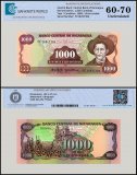 Nicaragua 1,000 Cordobas Banknote, 1985, P-156b, UNC, Series FC, TAP 60-70 Authenticated