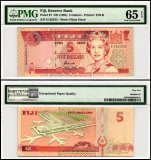 Fiji 5 Dollars Banknote, 1995 ND, P-97a, PMG 65