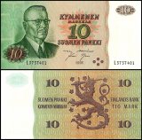 Finland 10 Markkaa Banknote, 1980, P-111a.40, UNC