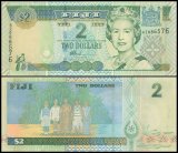 Fiji 2 Dollars Banknote, 2002 ND, P-104, Used