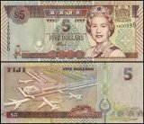 Fiji 5 Dollars Banknote, 2002 ND, P-105a, UNC