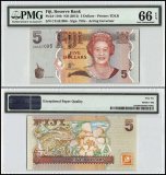 Fiji 5 Dollars Banknote, 2012, P-110b, PMG 66
