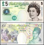 Great Britain 5 Pounds Banknote, 2002, P-391d, UNC