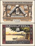 Radolfzell 1 Mark Notgeld, 1921, Mehl #1093.1a, UNC