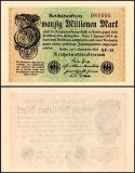 Germany 20 Millionen - Million Mark Banknote, 1923, P-108e, UNC
