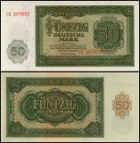 Germany Democratic Republic 50 Deutsche Mark Banknote, 1948, P-14b, UNC
