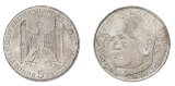Germany Federal Republic 5 Deutsche Mark Coin, 1978, KM #147, VF-Very Fine, Commemorative, 100th Anniversary of the Birth of Gustav Stresemann