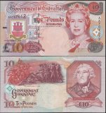 Gibraltar 10 Pounds Banknote, 2006, P-32, UNC